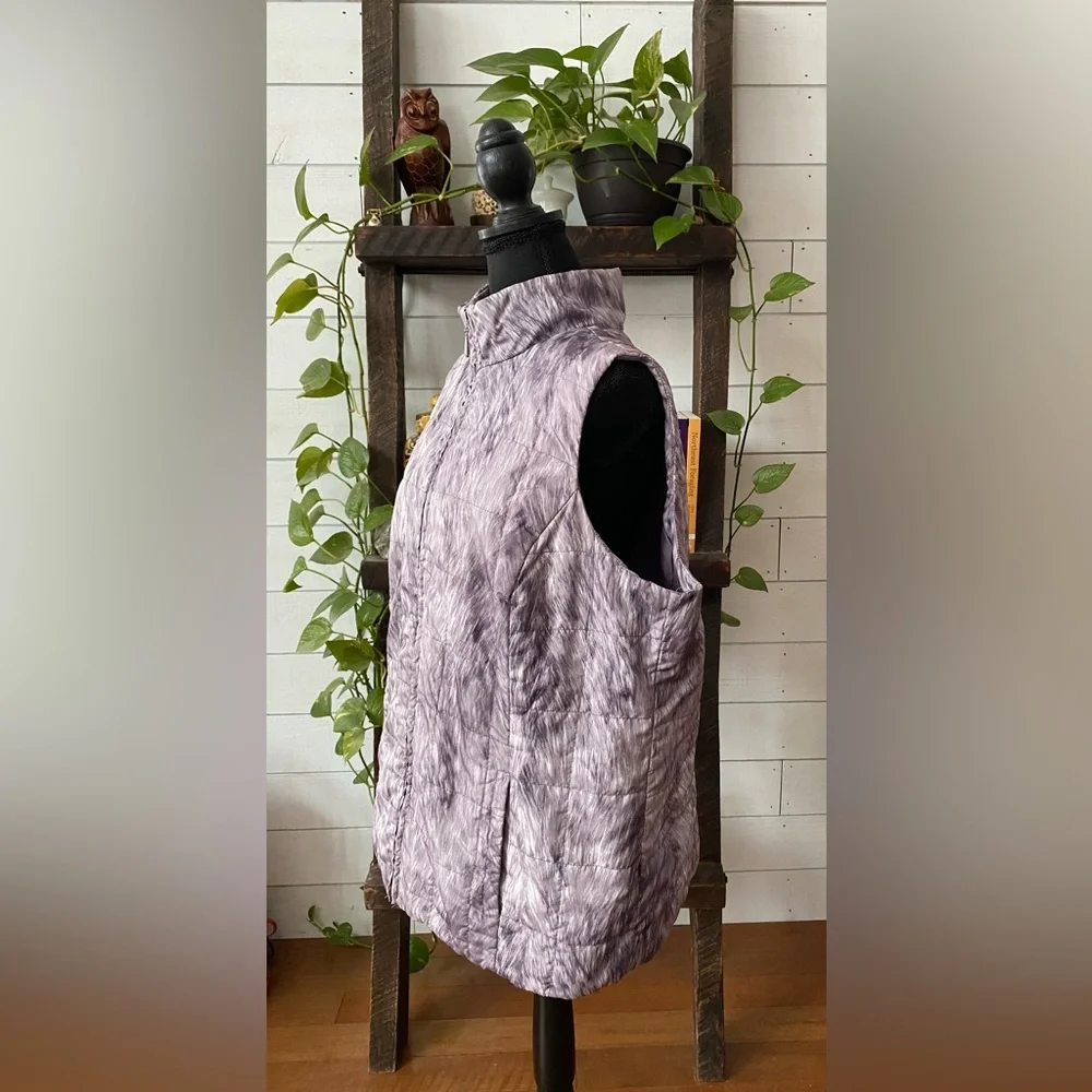 Mountain Lake: Purple, White and Gray Brushed Vest